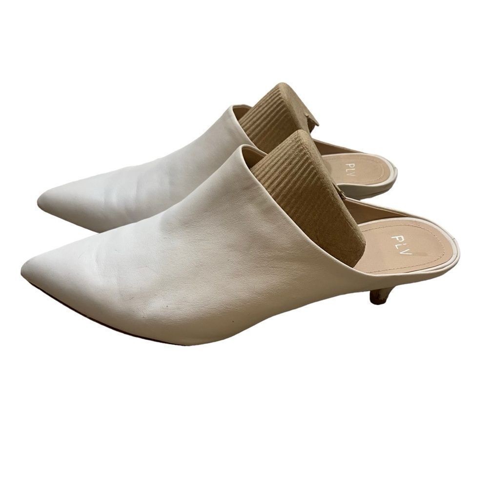 Ladies Pour La Victoire Korrine Mule White Napa Leather Size 9.5